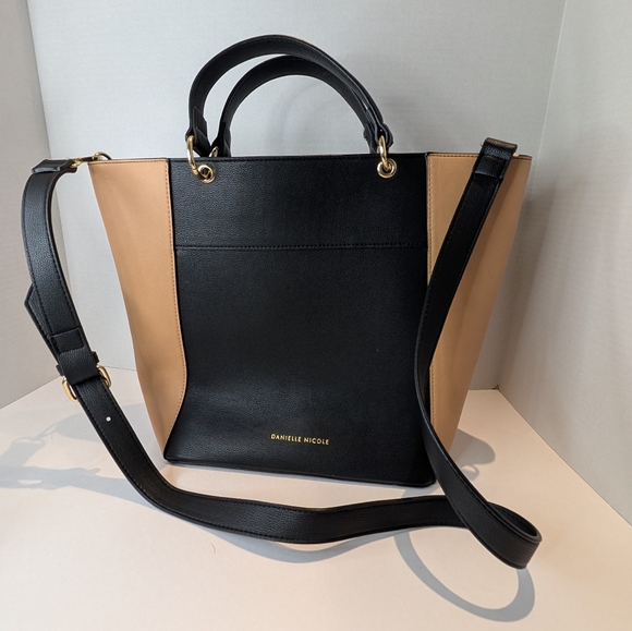 Danielle Nicole Black and Tan Tote Bag - Picture 1 of 10